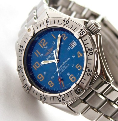 BREITLING men's watch A17040 SUPEROCEAN AUTOMATIC, BLUE DIAL, 42mm, WOW!!!