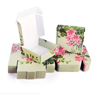 Small Shipping Boxes For Small Business Hawaiian Flower Floral 25 Pack, 6x6x2...