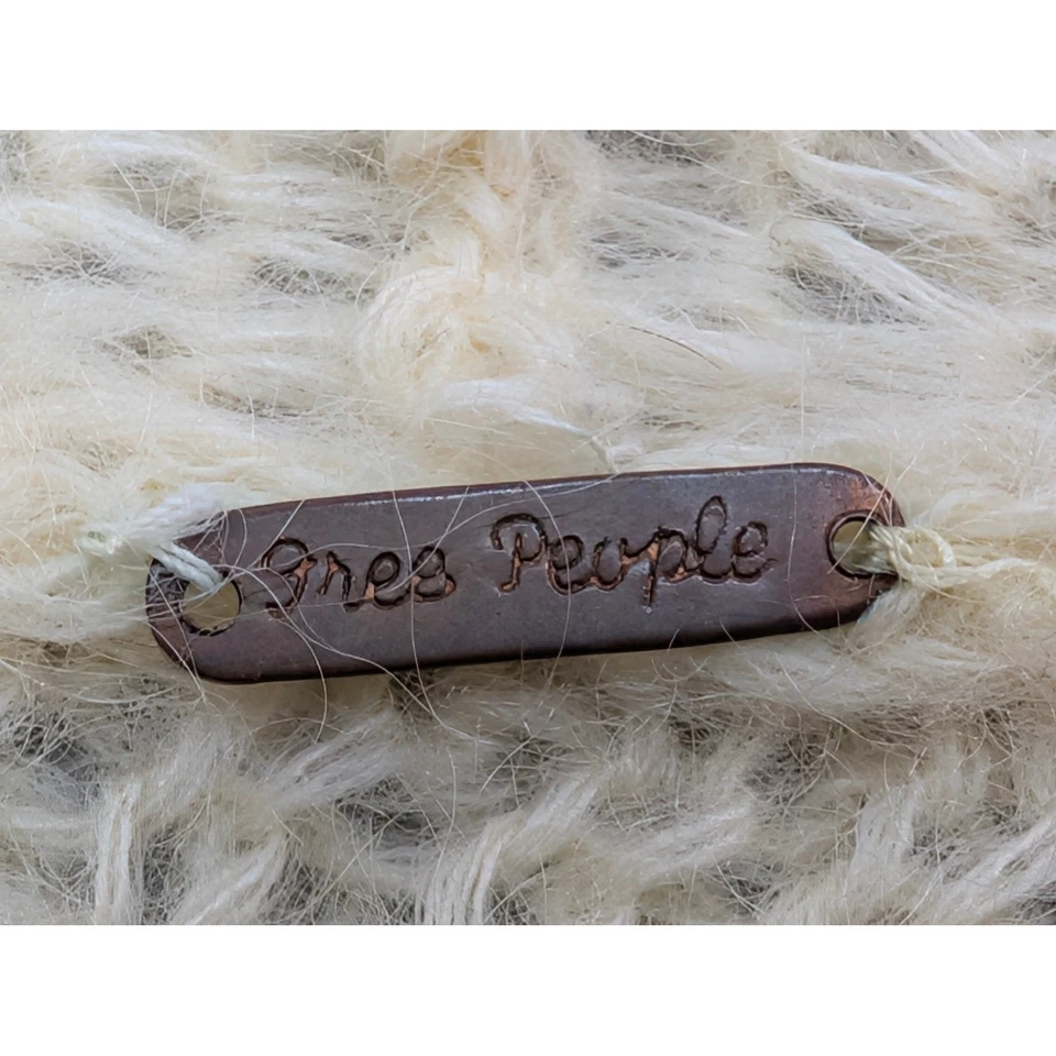 Cárdigan corto tejido mezcla mohair Free People suéter botón delantero amarillo talla S? Foto 2 de 4