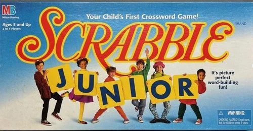 SCRABBLE JUNIOR Your Child's First Crossword Game! VINTAGE 1997 Milton Bradley
