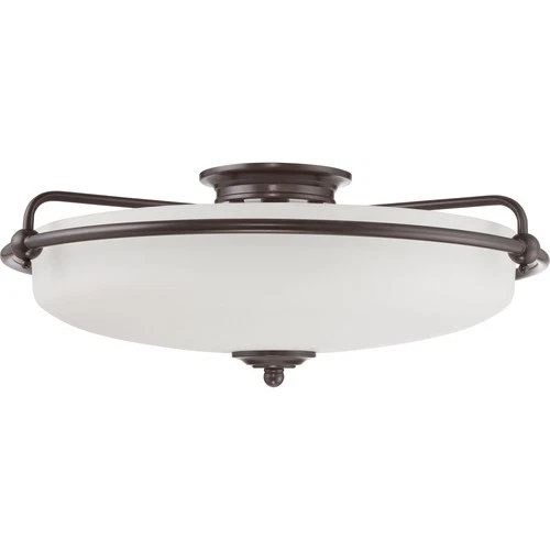 Quoizel GF1621 Nickel Griffin 4-Light 21"W Flush Mount Ceiling Fixture - Picture 8 of 12