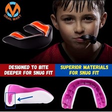 Youth Sports Mouth Guard for Kids (USA Flag, Fangs, 20+ Colors to Choose...