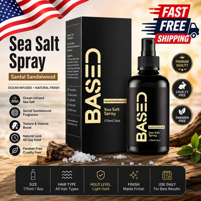 Sea Salt Spray for Hair   Based, Natural Finish, Volumizing & Texturizing, 6 oz