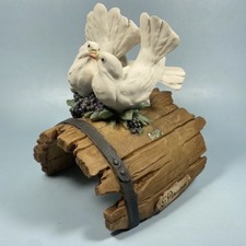 Florence Sculpture d Arte Giuseppe Armani Sculpture Two Doves on a Barrel ~ 1982