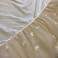 Pottery Barn Kids Crib Skirt Monique Lhuillier Ethereal Tulle Hearts Blush Pink