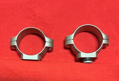 Matte Silver  1  Scope Rings for Leupold STD Bases Medium Height Redfield Burris