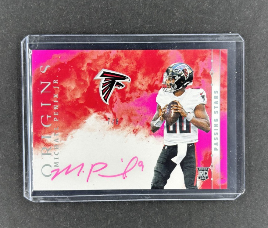 Michael Penix Panini Origins Passing Stars Signatures #PSSMPE Pink