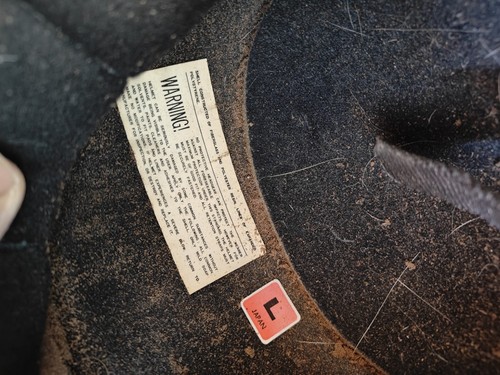 Size L Large Honda Motorcycle VTG Helmet Hondaline Rare Bubble Visior Rare 1971  - Picture 10 of 13