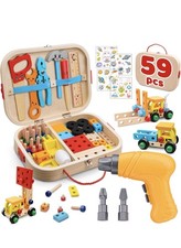Goodfuns Wooden Tool Set for Kids Pretend Play Props Age 3 MPN GY-MZWJH-N3