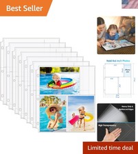 Crystal-Clear 120 Pack Photo Sleeves - Secure Durable 4x6 Storage Solution