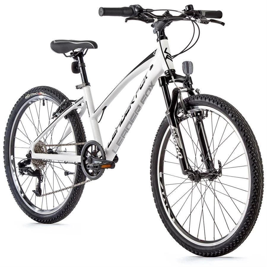24 Zoll Alu Mountainbike Leader Fox Spider Girl 8 Gang S-Ride MTB Weiss matt - Bild 1 von 1