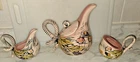 Hull Blossom Flite Pink Tea Set with Sugar Creamer