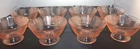 Pink American Sweetheart Sherbet 4 1/4" Inch Depression Glass set of 8