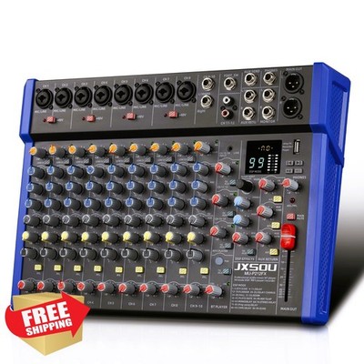 JXSOU 14-Channel Bluetooth Audio Mixer Console