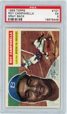 1956 Topps Roy Campanella #101 Gray Back PSA 5
