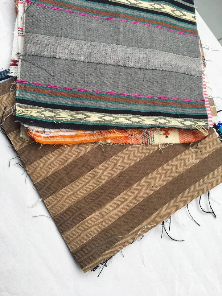 Huge Lot 100% Pure Cotton Vintage Sari Fabric remnant scrap Bundle Quilting SL30 - Image 4 of 4