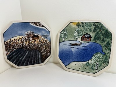 Finnair Arabia Finland by Heljä Liukko-Sundström Plates Set Of 2 