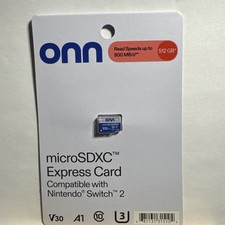 Onn 512GB Micro SDXC Express Card Compatible With Nintendo Switch 2 Brand New