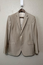 J. Ferrar Shimmer Sharkskin Sport Coat Stone Size 42R
