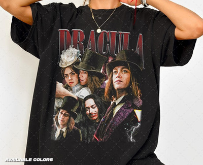Dracula 2025 Shirt Love Tale Vintage Horror Movie Graphic Tee