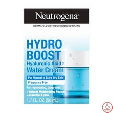 Neutrogena Hydro Boost Water Cream, Hyaluronic Acid, Fragrance-Free, 1.7 fl oz