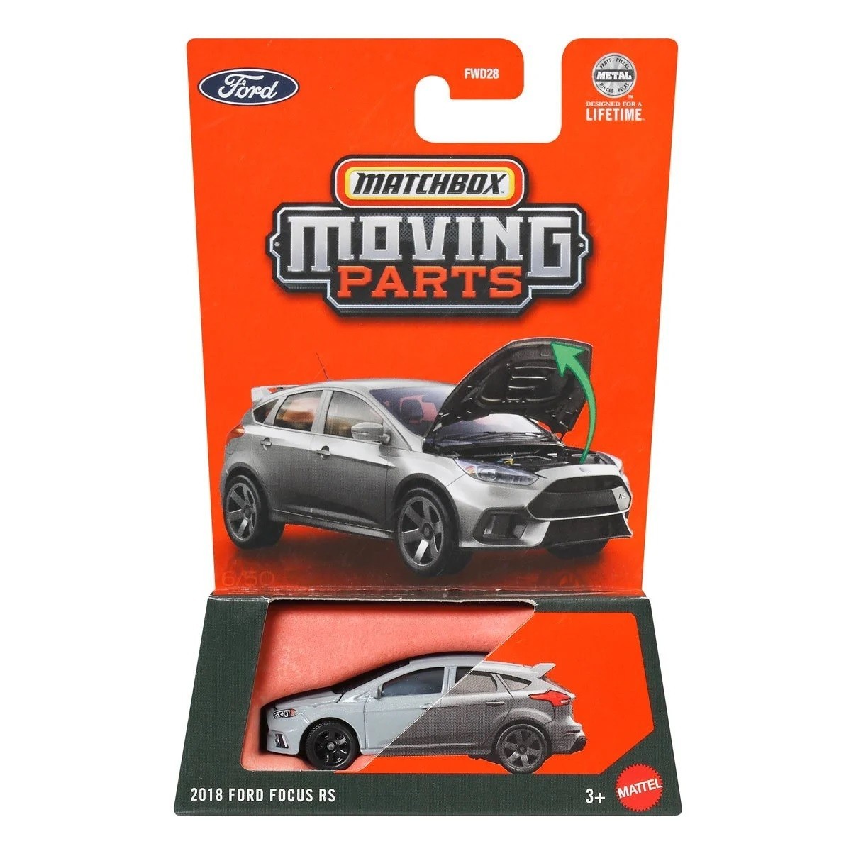 Matchbox 2025 Moving Parts 6/50 2018 Ford Focus RS (BBJBW90)