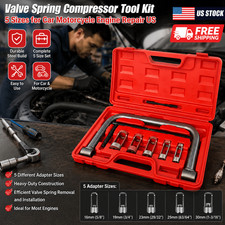 Heavy Duty Valve Spring Compressor Tool Kit 5 Adapter Sizes Car Engine Repair Heavy Duty Valve Spring Compressor Tool Kit 5 Adapter Sizes Car Engine Repair