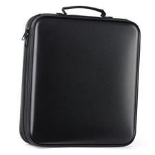 DVD Storage CD Case Holder: 160 Capacity CD Sleeves Black Disc Cases Binder