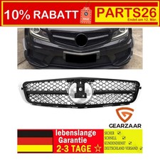 Grill Sport Kühlergrill Schwarz für Mercedes W204 C204 C63 S204 Coupe Glanz
