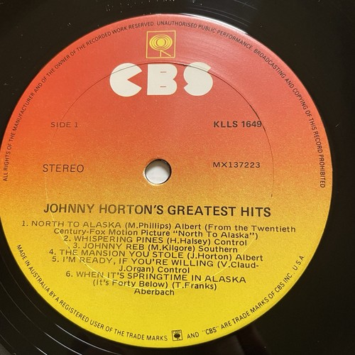 Johnny Horton’s Greatest Hits Vinyl Record 12” 33 RPM KLLS 1649 CBS Records 1962 - Foto 2 di 24
