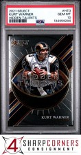 2021 PANINI SELECT HIDDEN TALENTS #HT3 KURT WARNER HOF POP 1 PSA 10
