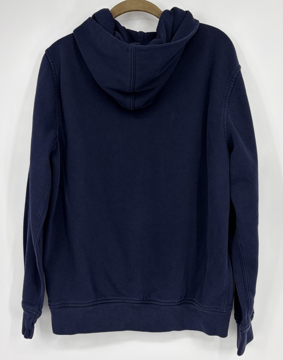 Retro Gap Spell Out Hoodie Sweatshirt Hooded Medium Navy Blue