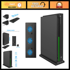 Vertical Cooling Stand for Xbox One X - Cooling Fan, 3 USB Ports  Light Bar