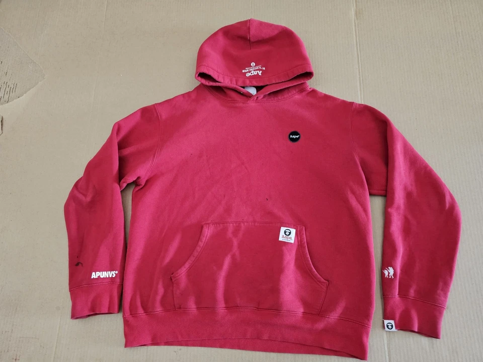 Sudadera con Capucha AAPE by a Bathing Ape Universe Talla 2XL XXL Roja  Foto 4 de 4