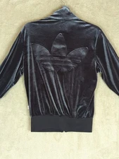 Adidas Originals M Firebird Track Jacket Navy Blue Luxe Velvet/Velour  Logo