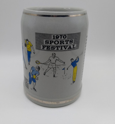1970 Sports Festival Ramstein Air Base Germany Bierkrug Keramik 0,5 L