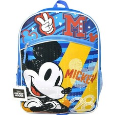 Disney Mickey Mouse Large Backpack Blue 16"