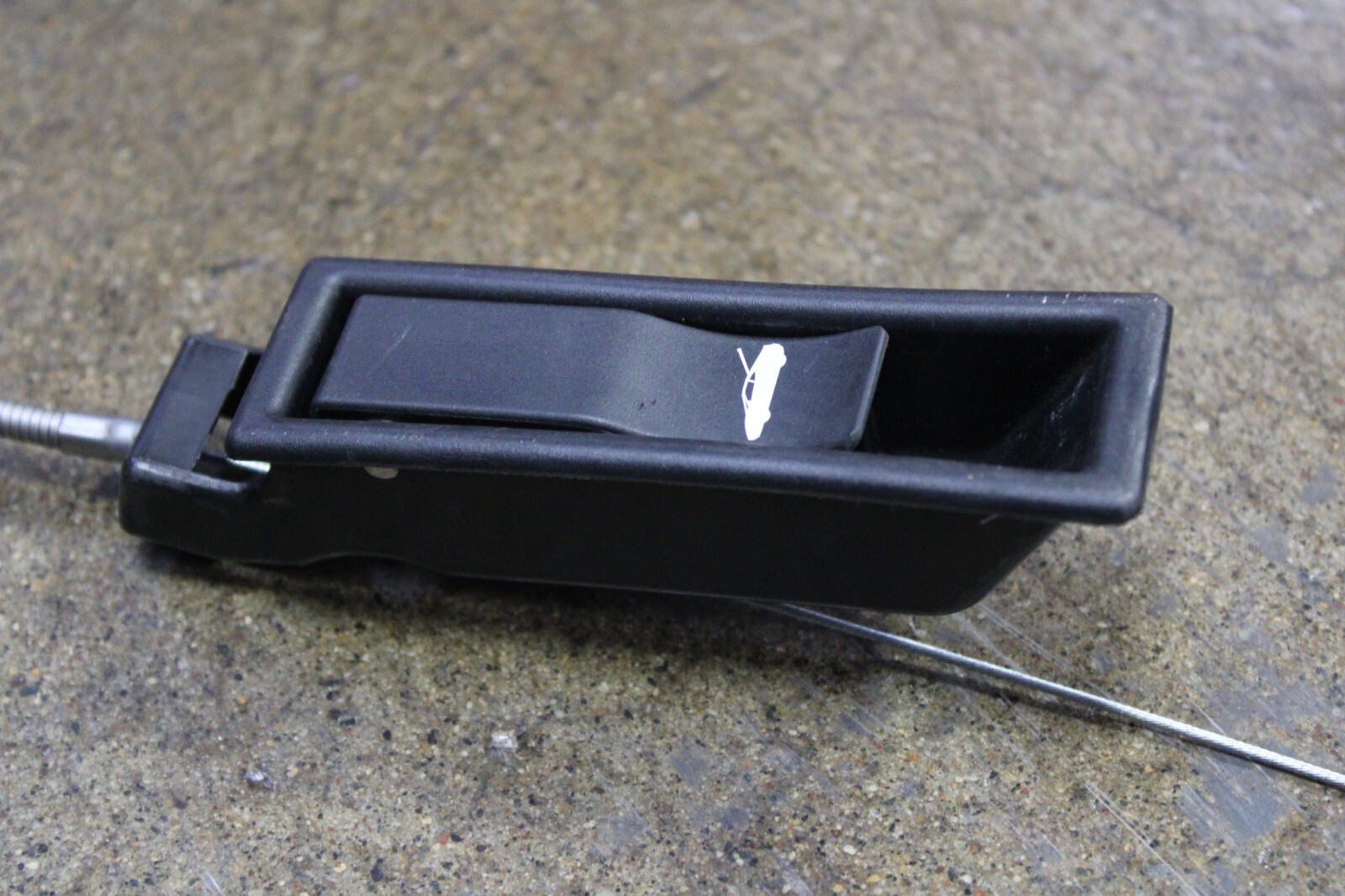 Ferrari F8 Tributo, Deck Lid Release Handle, w/ Cable, Used, P/N 87258800