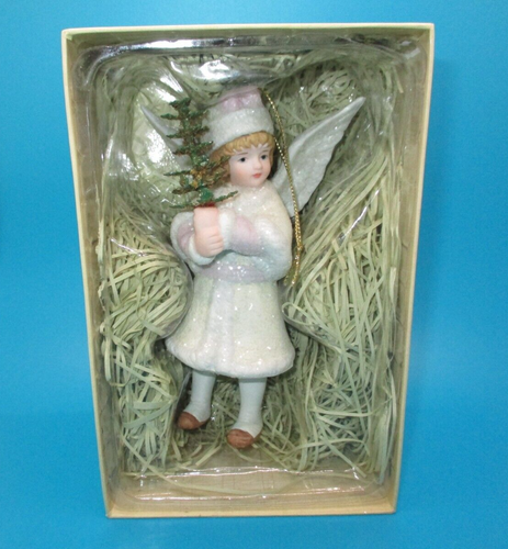 Ali angelo bambina di neve porcellana Costco con albero ornamento vacanze di Natale - Foto 2 di 6