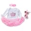 thumbnail 24 - 3PCS Toddler Baby Girls Birthday Party Dress Outfits Romper Tutu Dress Shoes Set