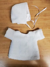 WHITE OR PINK FAKE FUR LINED COAT + HOOD SET for 16"  CPK Cabbage Patch Kids