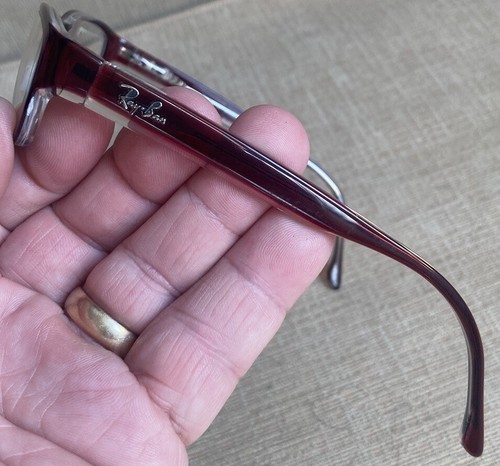 Occhiali da vista Ray-Ban RB5114 5112 montatura rettangolare grande bordeaux 54-16 140 - Foto 12 di 15