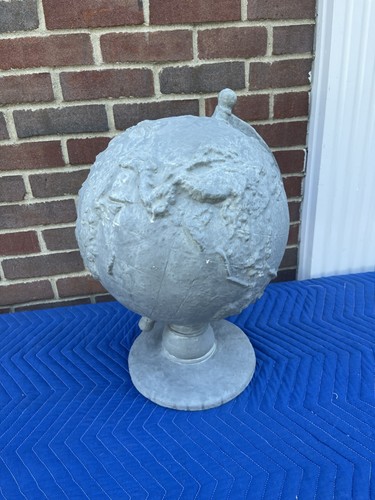 Mid 20th Century Serge Roche Style Plaster Globe of the Earth