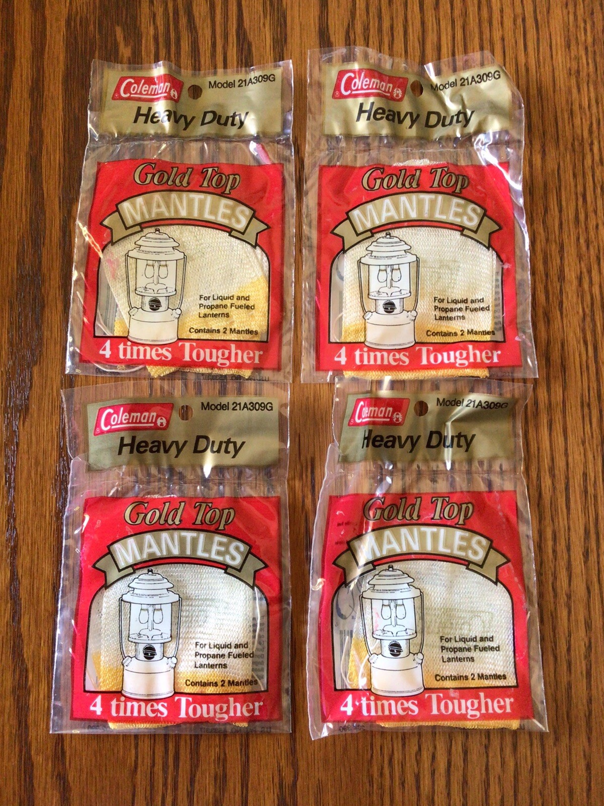 Coleman Gold Top Heavy Duty Lantern Mantles, 4 Packages W/ 8 Mantles
