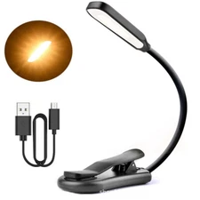  USB LED Reading Book Light With Flexible Clip  Rechargeable Lamps For Reader 