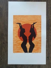 Fred Edwards "Sun Dance" Art Lithograph 12" x 20" Signed & Dated 1978 #5/50