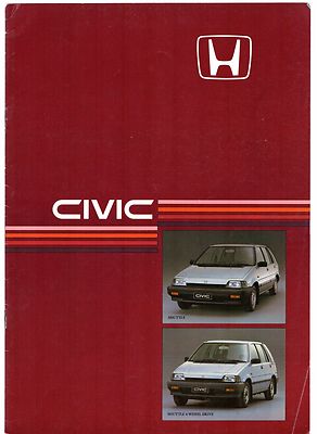 Honda Civic Shuttle & Shuttle 4WD 1985 UK Market Sales Brochure
