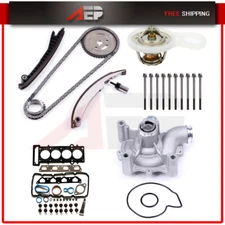 Fits Mini Cooper Head Gasket Bolts Set Timing Chain Kit Water Pump w/Thermostat