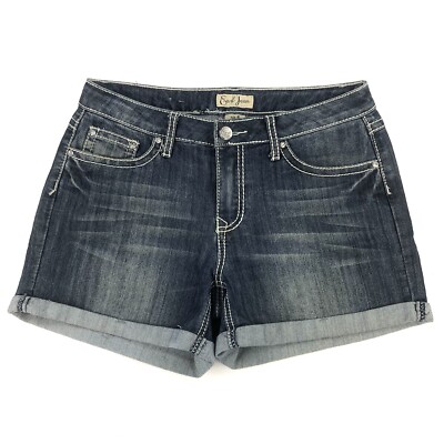 Earl Jean レディース
ブラウン レザー ライダースジャケット Earl Jean Cuffed Shorts Womens 6 Rhinestones Thick Stitch