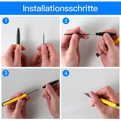 Operitacx Kugelschreiber-Minen – 60 Stück, Schwarz, 115 Mm, Universal-Ersatz Für Cross & Andere Stifte